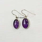 Amethyst Oval Sterling Silver Earring