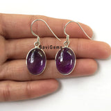 Amethyst Oval Sterling Silver Earring