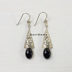 Black Onyx Bell Sterling Silver Earring