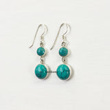 Turquoise Round Sterling Silver Earring