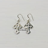 Cross Sterling Silver Earring