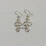 Cross Sterling Silver Earring
