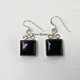 Black Onyx Bow Sterling Silver Earring