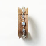 Rainbow Moonstone Sterling Silver Bracelet