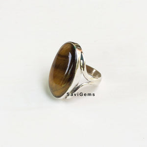 Tiger's Eye Sterling Silver Ring
