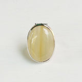 Yellow Banded Onyx Sterling Silver Ring