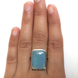 Blue Chalcedony Sterling Silver Ring