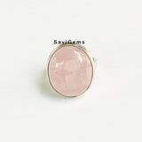 Rose Quartz Sterling Silver Ring