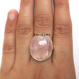 Rose Quartz Sterling Silver Ring