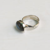 Labradorite Adjustable Sterling Silver Ring