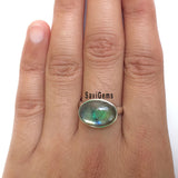 Labradorite Adjustable Sterling Silver Ring