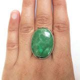 Turquoise Tibetian Oval Adjustable Silver Ring