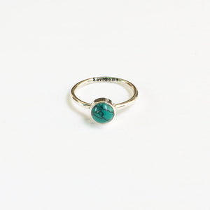 Turquoise Stacking Sterling Silver Ring