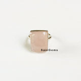 Rose Quartz Sterling Silver Ring