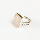 Rose Quartz Sterling Silver Ring