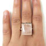 Rose Quartz Sterling Silver Ring