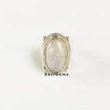 Rainbow Moonstone Sterling Silver Ring