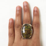 Jasper Adjustable Sterling Silver Ring