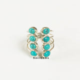 Turquoise Adjustable Sterling Silver Ring