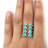 Turquoise Adjustable Sterling Silver Ring