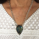 Labradorite Silver Necklace