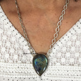 Labradorite Silver Necklace