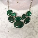 Malachite Silver Necklace