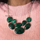Malachite Silver Necklace