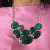 Malachite Silver Necklace