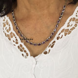 Amethyst Facetted Sterling Silver Necklace
