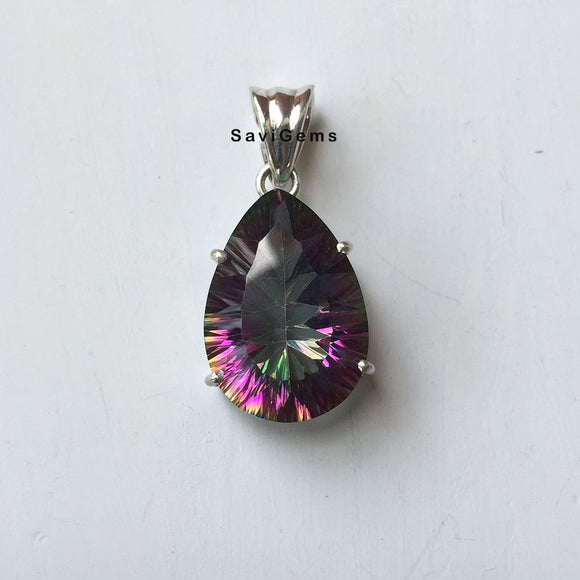 Mystic Topaz Sterling Silver Pendant