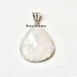 Rainbow Moonstone Solid Sterling Silver Pendant