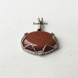 Golden Sunstone Sterling Silver Pendant