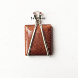 Golden Sunstone Sterling Silver Pendant