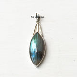 Labradorite Sterling Silver Pendant
