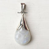 Rainbow Moonstone Sterling Silver Pendant