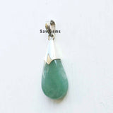 Green Aventurine Sterling Silver Pendant