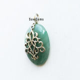 Green Aventurine Sterling Silver Pendant
