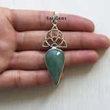 Green Aventurine Sterling Silver Pendant