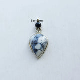 Merlinite Agate Sterling Silver Pendant