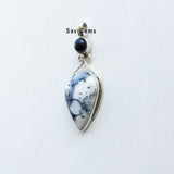 Merlinite Agate Sterling Silver Pendant