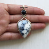 Merlinite Agate Sterling Silver Pendant