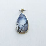 Merlinite Agate Sterling Silver Pendant