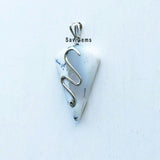 Merlinite Agate Swirl Sterling Silver Pendant
