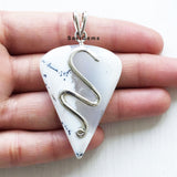 Merlinite Agate Swirl Sterling Silver Pendant