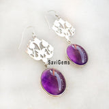 Amethyst Flower Sterling Silver Earring