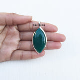 Green Onyx Marquise Sterling Silver Pendant