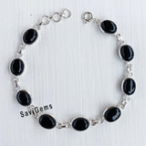 Black Onyx Sterling Silver Bracelet