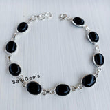 Black Onyx Sterling Silver Bracelet