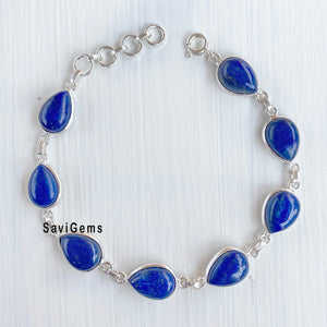 Lapis Lazuli Sterling Silver Bracelet
